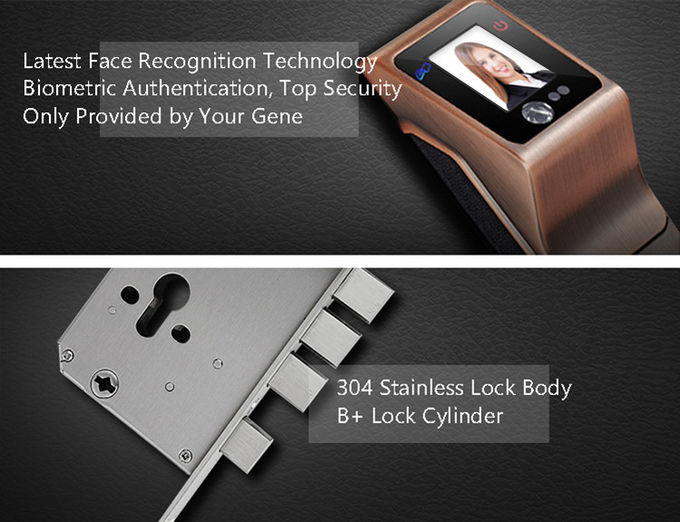 Biometric Smart Face Recognition Door Lock Infrared Non - Touch Info - Collect Way 1